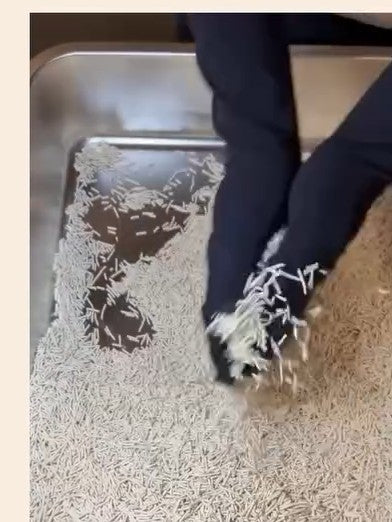 Dug straight down, still clean