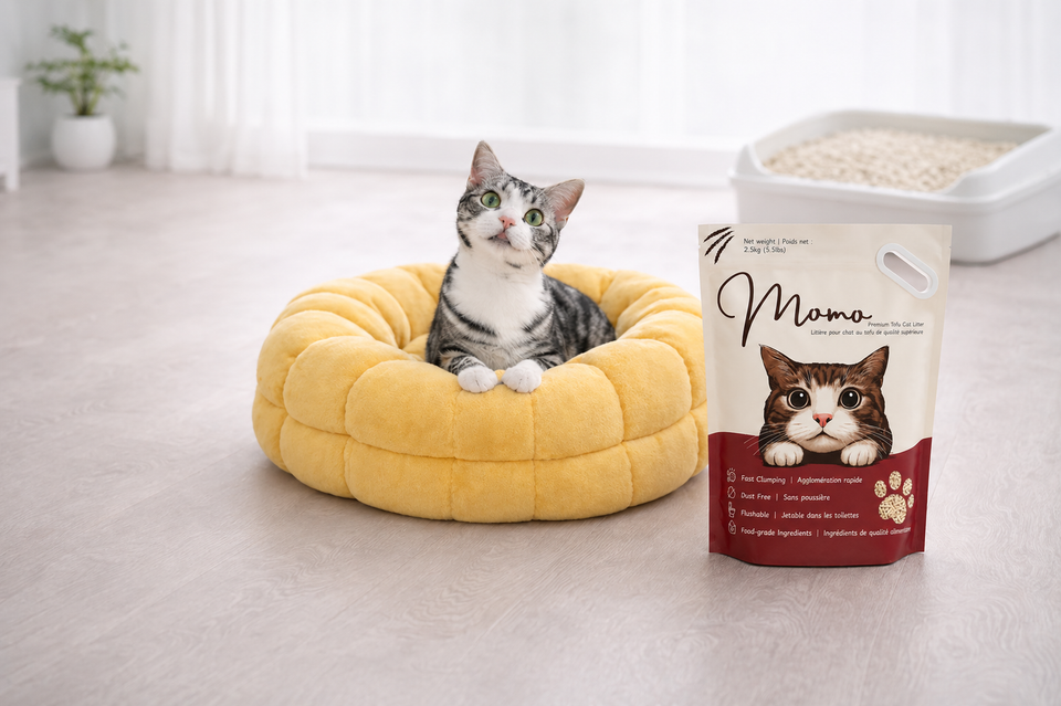 Momoto tofu cat litter
