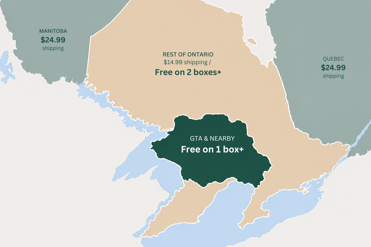 Delivery coverage map